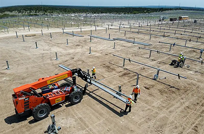 Solar farm being built