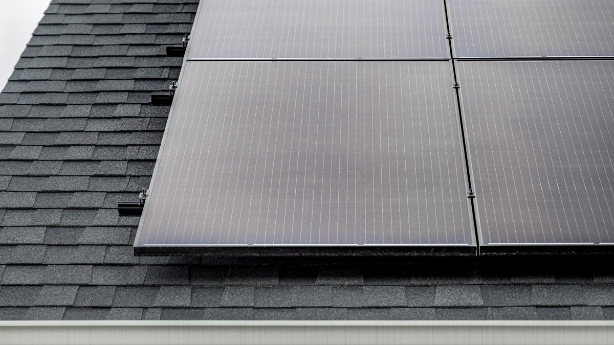 Solar panel on house