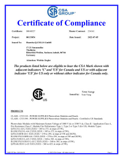 Qcells Certificate CSA UL61730 G2F Ed.39 2022-07 NA CA