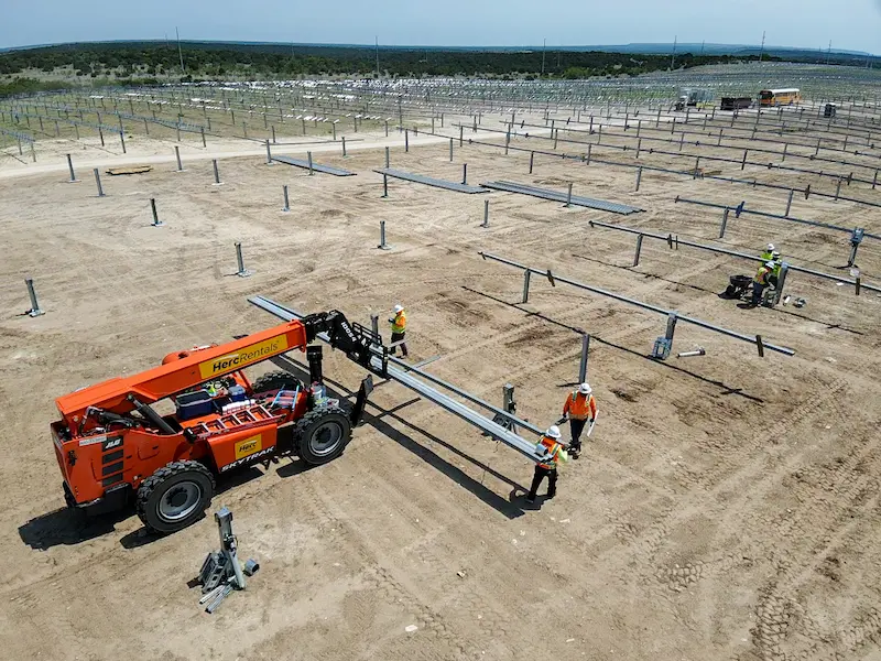 Solar project being built