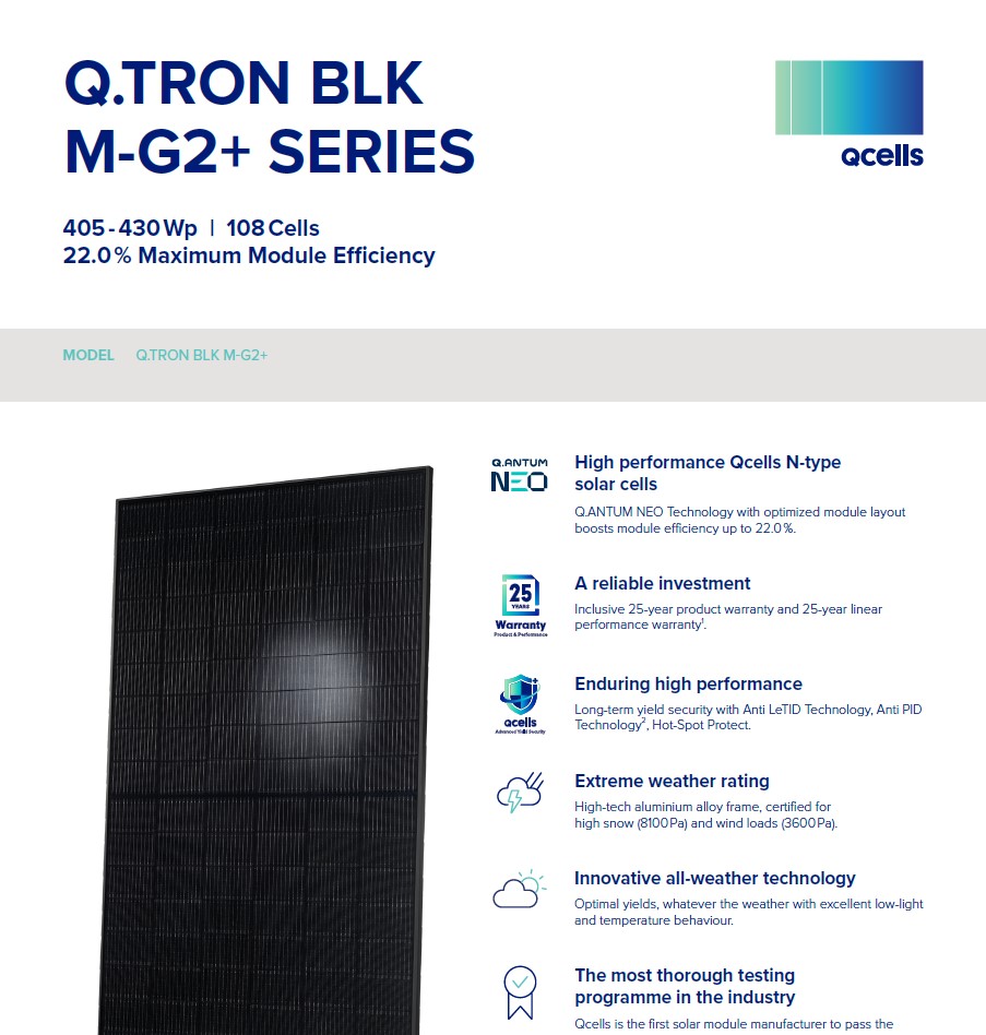 Q.TRON BLK M-G2+ Series 405-430W