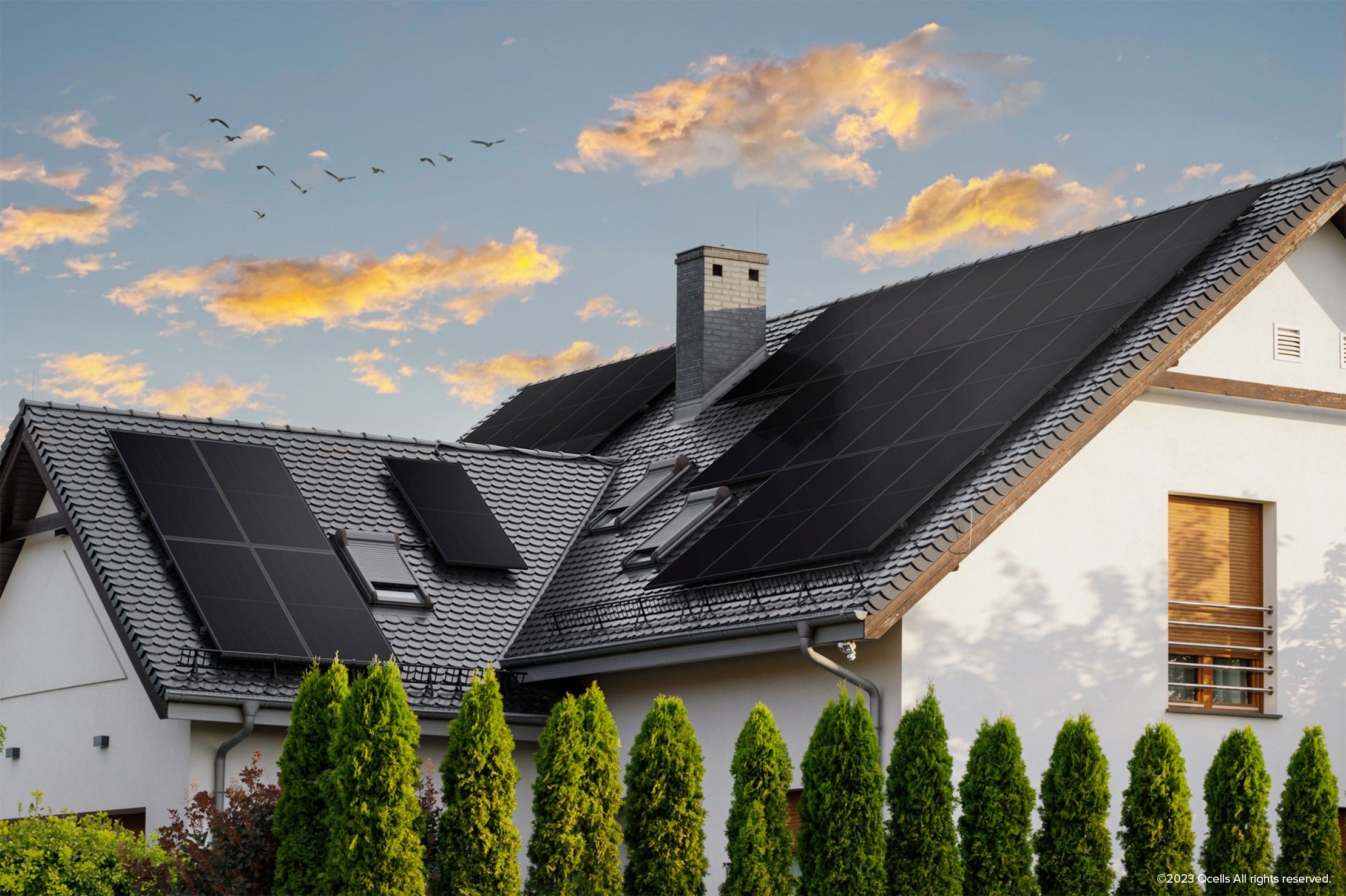 images that illustrate the solar panels increasing home value.