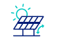 colored panel icon with sun
