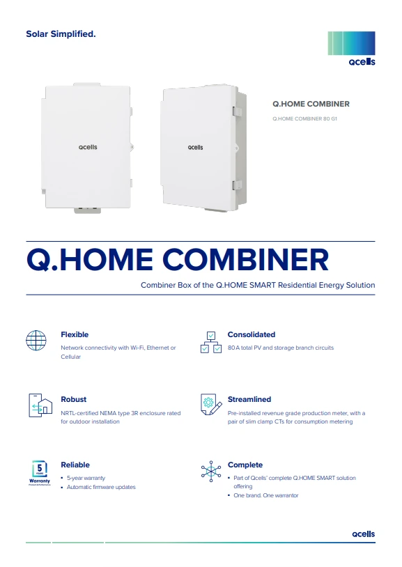 Qcells Data sheet Q.HOME COMBINER 2024 08 Rev01 NA