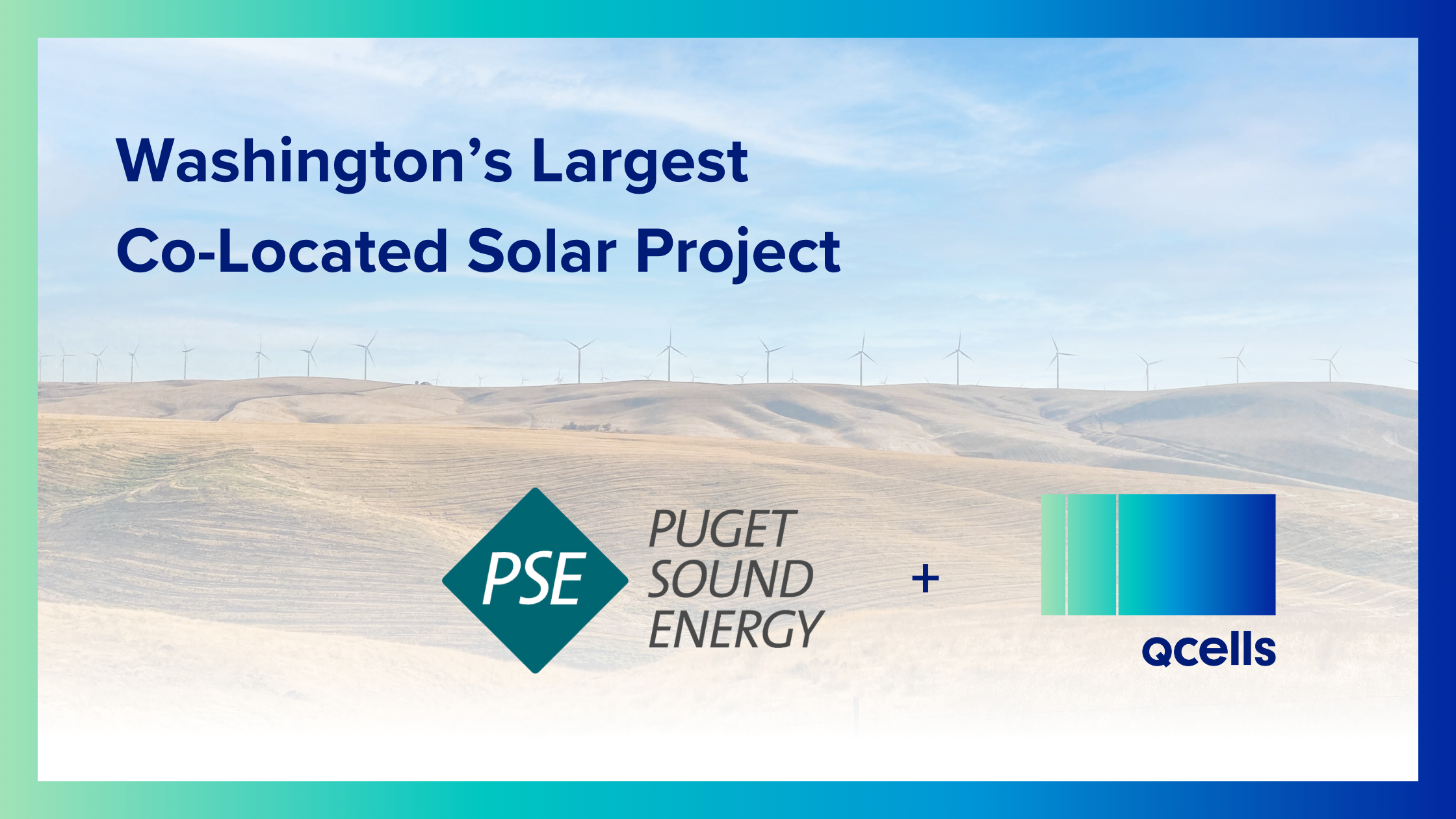 Announcing Appaloosa Solar Sale from Qcells to Puget Sound Energy