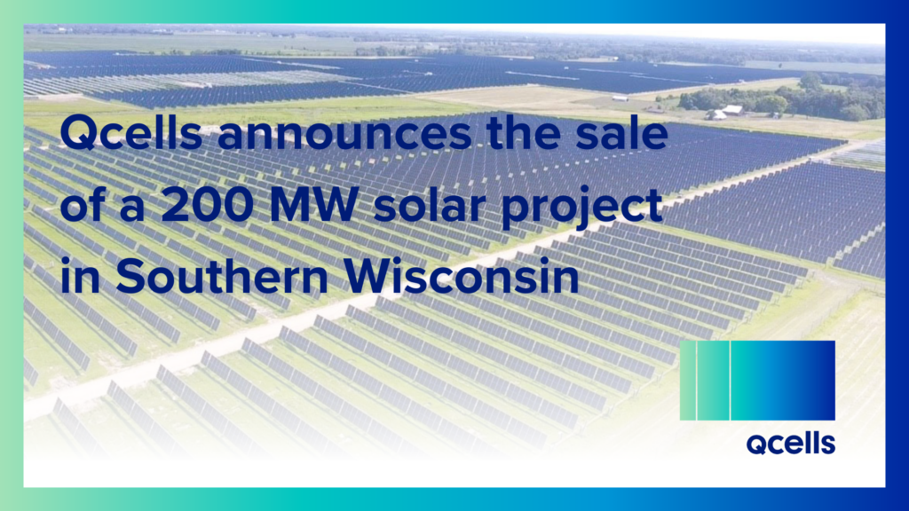 Qcells announces the sale of a Southern Wisconsin Solar Project