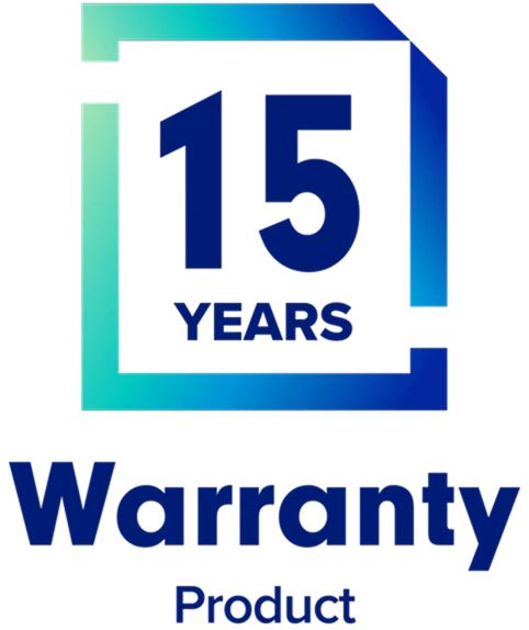 15 years product warranty