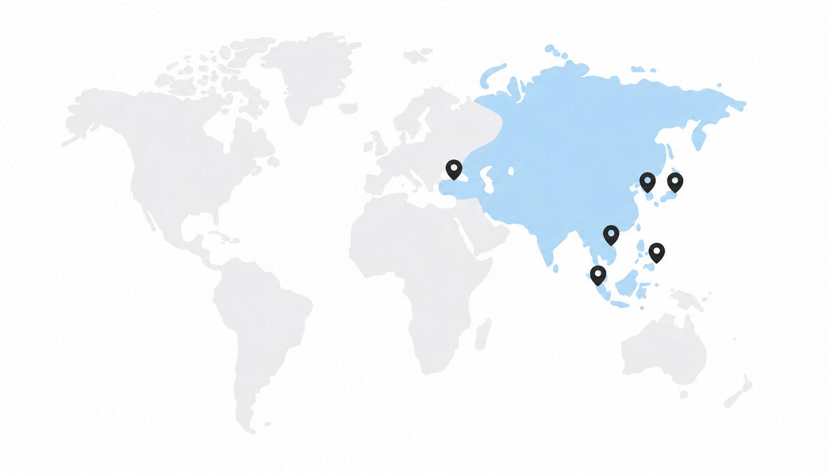 Locations in Asia