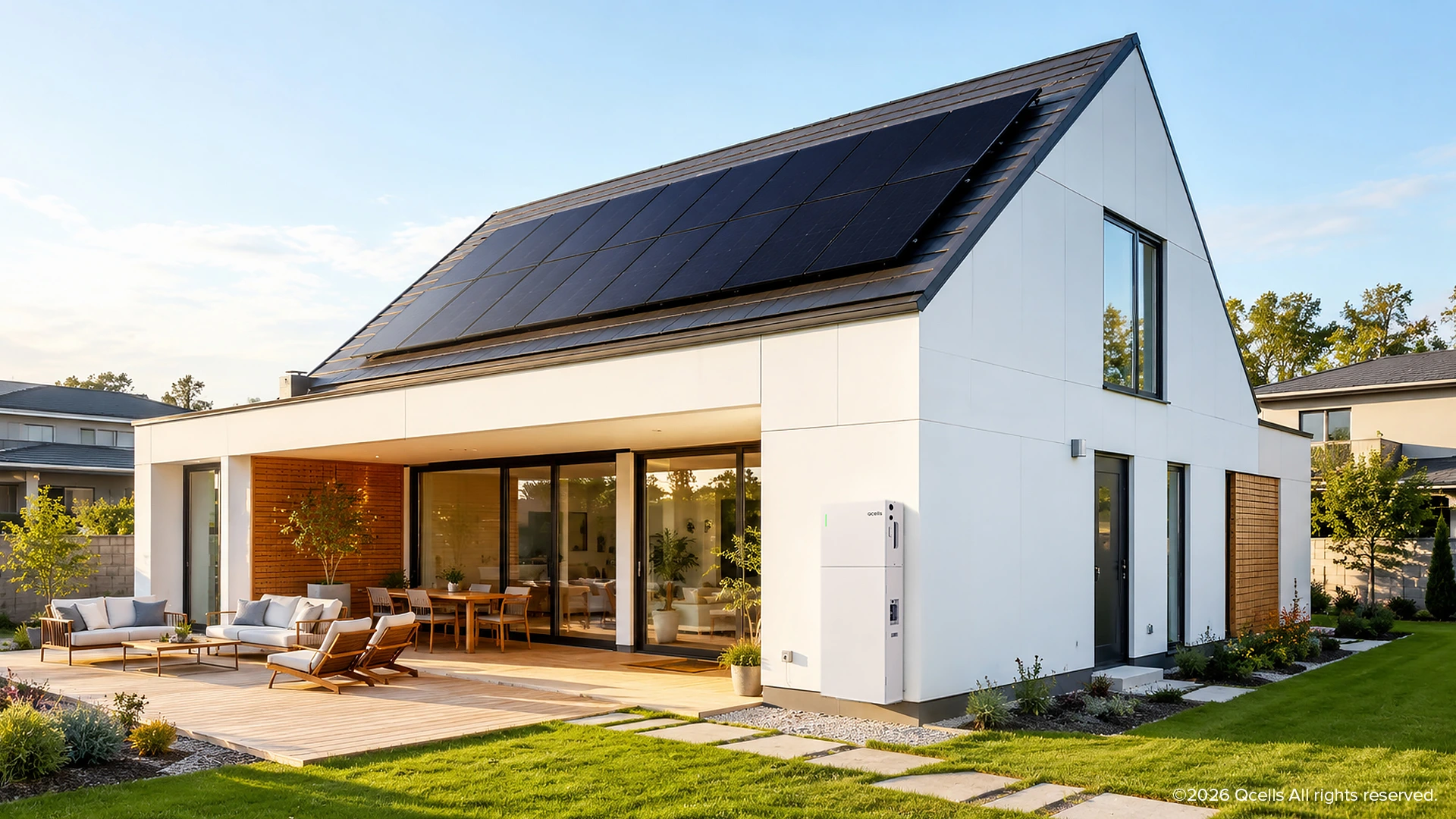 Qcells Residential PV Module on house